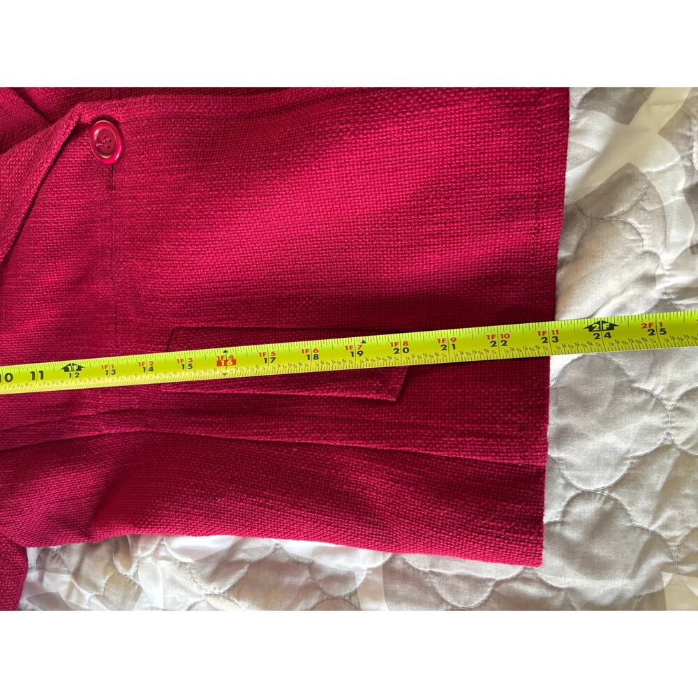 Talbots Cotton Blazer Size 12 Raspberry Red - Picture 6 of 7